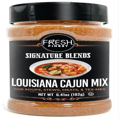Fresh Finest Louisiana Cajun Seasoning - 6.41oz (182g) - Spicy, Authentic, Kosher, All-Natural, Non-GMO