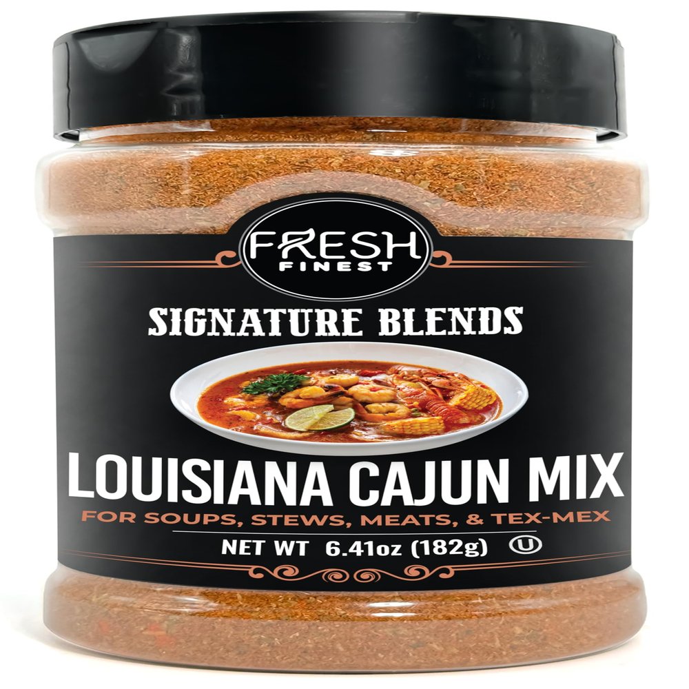 Fresh Finest Louisiana Cajun Seasoning - 6.41oz (182g) - Spicy, Authentic, Kosher, All-Natural, Non-GMO
