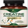 Creatine Monohydrate Capsules 3000mg  Best Micronized Creatine Powder - Supports Lean Muscle, Strength, Energy, & Endurance - Nature's Supplement, Non-GMO, Gluten Free for Women & Men - 60 Capsules view 1