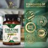 Creatine Monohydrate Capsules 3000mg  Best Micronized Creatine Powder - Supports Lean Muscle, Strength, Energy, & Endurance - Nature's Supplement, Non-GMO, Gluten Free for Women & Men - 60 Capsules view 4