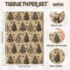 Bolsome 100 Sheets Christmas Tissue Paper for Gift Wrapping Kraft Xmas Tree Snowflake Star Printed Tissue Paper for Gift Bags for Winter Holidays Christmas Party DIY Craft, 20  14 Inches view 2