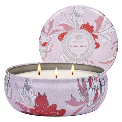 M&SENSE Strawberry Poundcake Scented Candle 12 oz