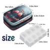 Hsnar Love Flamingo Print Weekly Pill Case Travel Pill Container with Removable 7 Day Pill Organizer for Fish Oil Vitamin Supplement view 2