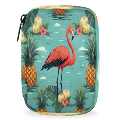 Hsnar Flamingo Summer Pineapple Weekly Pill Organizer with Removable 7 Day Pill Box Travel Medicine Organizer Travel Pill Container for Medicine Vitamin Supplement