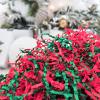 NEWMIAO 1LB Red and Green Crinkle Cut Paper Shred Filler, Gift Box Stuffing Decorative Shredded Crinkle Paper, Holiday Shred Filler for Christmas Gift Bags Baskets and Packaging view 4