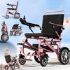 15 Miles Intelligent Electric Power Wheelchairs, Foldable & Lightweight for Enhanced Mobility, 200W X2 Dual Brushless Motors, Zero Turn, No Remote Control,Pink, 12ah view 1