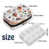 Hsnar Watercolor Mushrooms Weekly Pill Case Travel Pill Container with Removable 7 Day Pill Organizer for Fish Oil Vitamin Supplement view 2