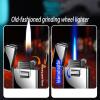 Metal Double Flame Lighter, Adjustable Flame Lighter, Windproof Butane Lighter, Double Flame Lighter, Suitable for Indoor, Outdoor and Other Scenes.(White) view 2