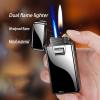Metal Double Flame Lighter, Adjustable Flame Lighter, Windproof Butane Lighter, Double Flame Lighter, Suitable for Indoor, Outdoor and Other Scenes.(White) view 3