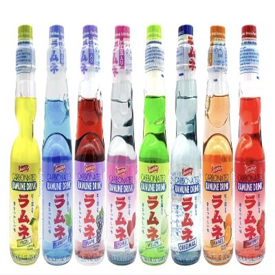 Ramune Japanese Soda, Variety Pack 8 Flavors in Sprout Talk's Box