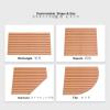 QWEASDF Wood Duck Board Rectangular Bath Mat,Wood Bath Mat, Shower Mat for Bathroom,Wooden Floor Mat Square,for Spa Home or Outdoorwith Handles and Non-Slip FeetCustomizable(W50xL60cm/W20xL24in) view 2