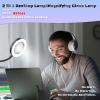 10X Magnifying Glass with Light, Clip on Mganifier with Light, 48 LED Desk Magnifying Glass wtih Clamp, 3 Modes Dimmable Magnifying LED Lamps for Bed Work Crafts DIY B view 3