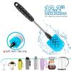 12.2 inch Bottle Brush Set of ThreeWashable Coffee Cups, Water Bottles, Baby Bottles, Straws, to-go Cups, Long-Handled 3-in-1 Stainless Steel Bottle Brushes. view 2