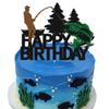 Fishing Birthday Party Supplies, Fishing Cake Topper Decorations for Fishing Party Supplies Decor view 1