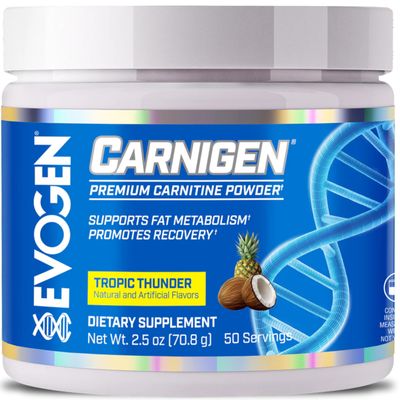 Evogen Carnigen Supports Energy and Metabolism | Energy Support | Recovery | Tropic Thunder | 50 Servings