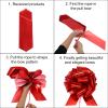 uxcell 12pcs 11 Inch Extra Large Pull Bow Metallic Gift Wrapping Bows Ribbon Organza Silver for Wedding Baskets Presents Christmas Party view 3