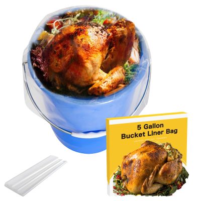 5 Gallon Turkey Brine Bag 12 Bucket Liner Bags for Marinating and Brining Turkey or Slabs of Ribs,Food Grade, BPA Free, Extra Heavy Duty Leak Proof 20"x28" /Bag