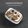Square Pill Box Funny Owl Pill Case 2 Compartment for Purse Cute Metal Pill Organizer Portable Travel Pillbox Mini Small Pill Container Holder to Hold Vitamins Fish Oil Supplements view 3