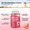 2 Pack Iron Gummies with Multivitamin, Iron Supplement for Women & Men with Zinc, Vitamin B Complex & C, B12, Folate - Blood Builder & Energy Support for Adults & Kids - Strawberry Flavor, Vegan 120ct view 2