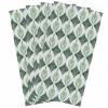 Green Grey Kitchen Towels 18"x28" Absorbent Cleaning Cloths for Drying Dish,Reusable Kitchen Rags Soft Terry Hand Tower Washable Dish Towel Hemmed Dishcloths Contemporary Abstract Geometric Art 4 PCS view 1