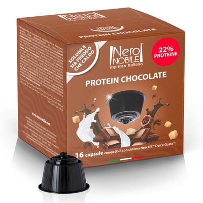 Nero Nobile Protein Chocolate Capsules, Compatible with Dolce Gusto Machines  High Protein, 96 Capsules