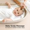 Amaping Wooden Baby Hair Brush Comb Natural Goat Brush for Cradle Cap Wood Brush for Newborns and Toddlers Perfect for and Registry (Khaki, One Size) view 2