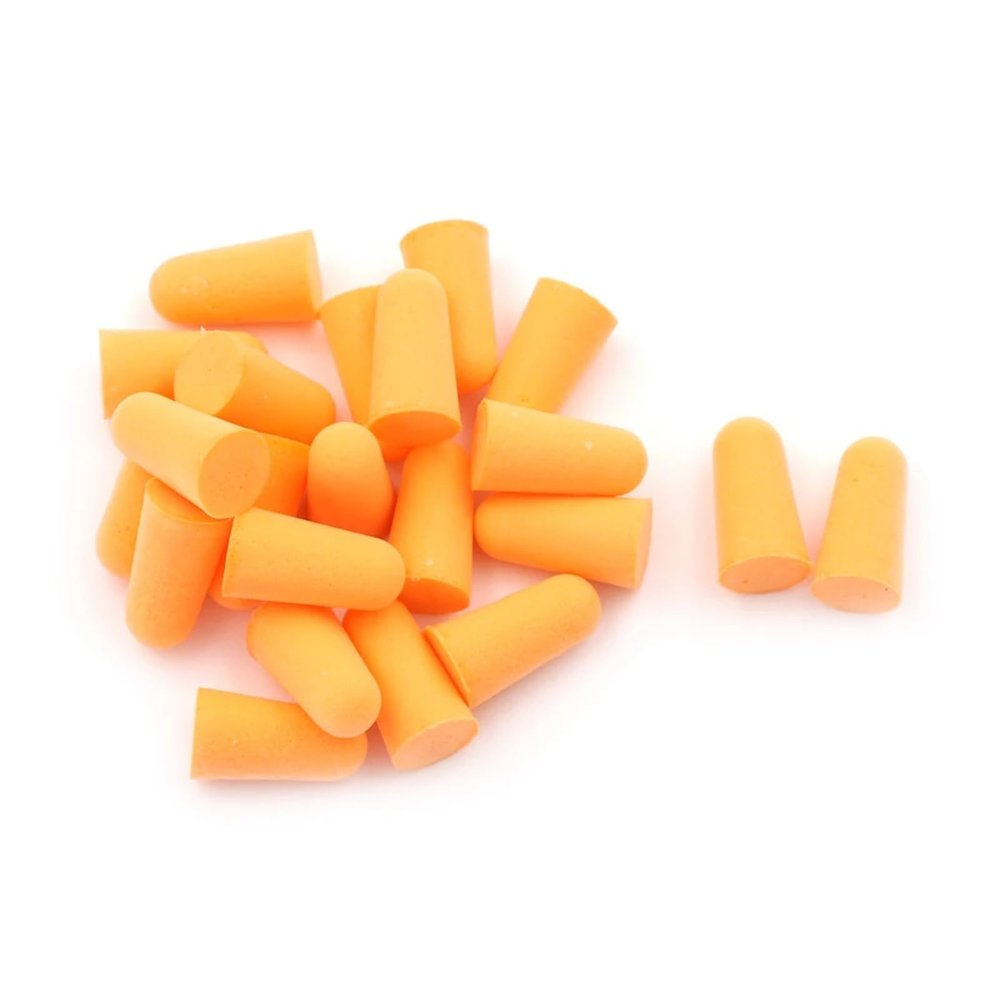 BMXWL 10Pairs Foam Soft Corded Ear Plugs Noise Sleep Reduction Norope Earplugs Swimming Protective Earmuffs(Orange)