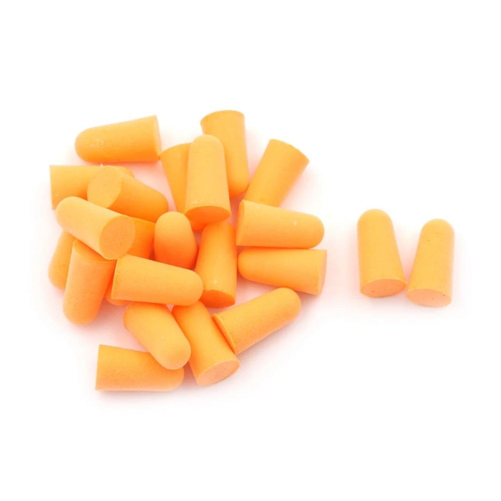 BMXWL 10Pairs Foam Soft Corded Ear Plugs Noise Sleep Reduction Norope Earplugs Swimming Protective Earmuffs(Orange)