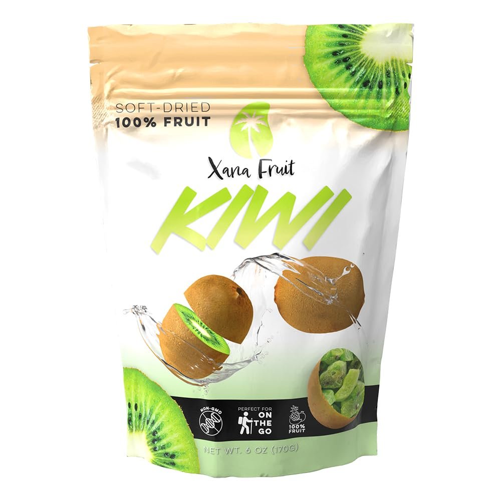 Xana Fruit Soft Dried Fruit - Kiwi Dried Fruit, Resealable Bag For Convenience, 6 Ounces