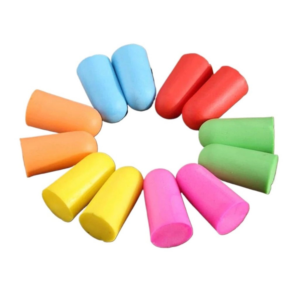 BMXWL 10 Pairs Comfort Soft Foam Ear Plugs Tapered Travel Sleep Noise Reduction Prevention Earplugs Sound Insulation Ear Protection