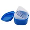 Denture Bath Box False Teeth Storage Box Mini Travel Denture Cup Case with Strainer(Navy Blue) view 4