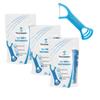 3-in-1 Complete Dental Care Set: Double Thread Floss Picks, Toothpicks, and Tongue Scraper - Your Oral Hygiene Solution with Disposable Floss Sticks for On The Go or Travel (3) view 1