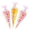 MAOUYWIEE 50 Pieces Cellophane Treat Bags,50 Pieces Iridescent Holographic Cellophane Goody Bags with Twist Ties for Candy, Cake Pops, FavorsBirthdayParty Favors, Valentines, Easter 5.1x9.8 inches view 3