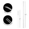 12" Plastic Tumbler Straws - Set of 5 with Cleaning Brush, Fits Tumblers Up to 40 oz view 3