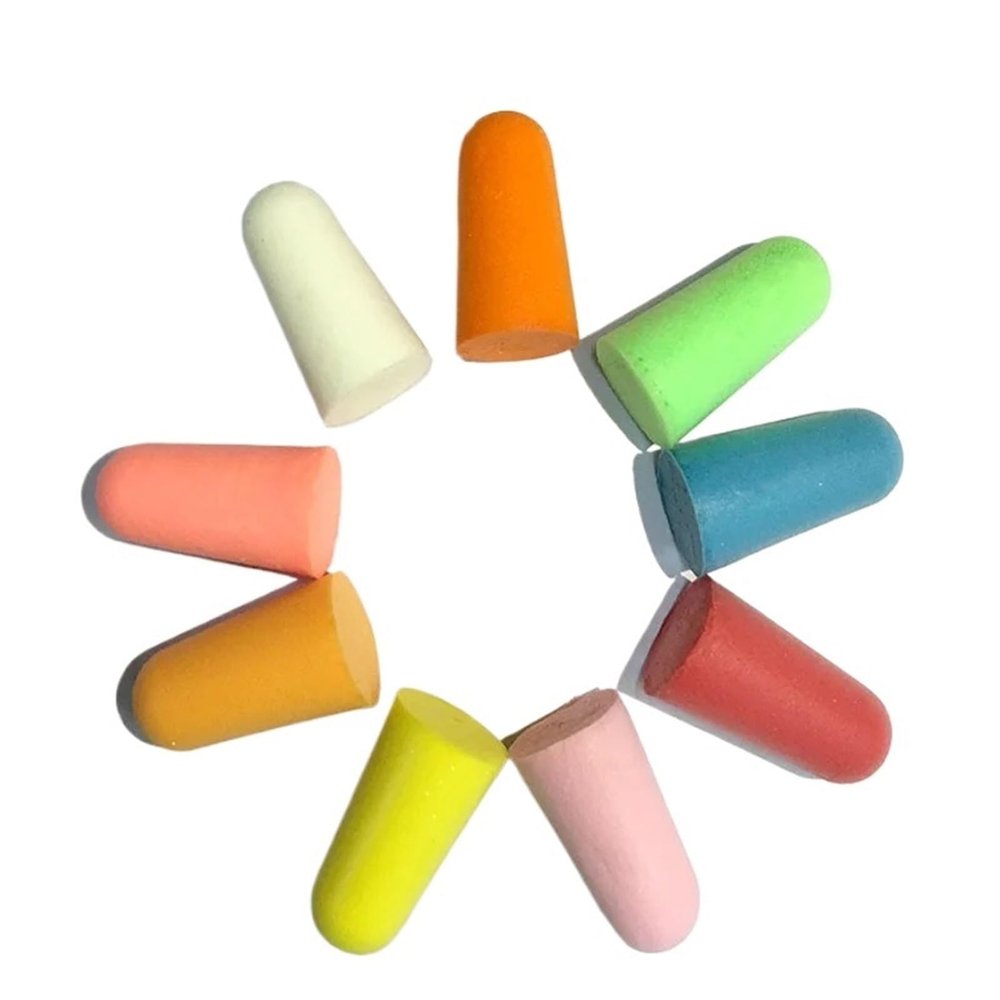 BMXWL 20Pairs Comfort Earplugs Noise Reduction Foam Soft Ear Plugs Noise Reduction Earplugs Protective for Sleep Slow Rebound Earplugs(Yellow)