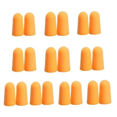 BMXWL 10 Pairs Comfort Soft Foam Ear Plugs Tapered Travel Sleep Noise Reduction Prevention Earplugs Sound Insulation Ear Protection