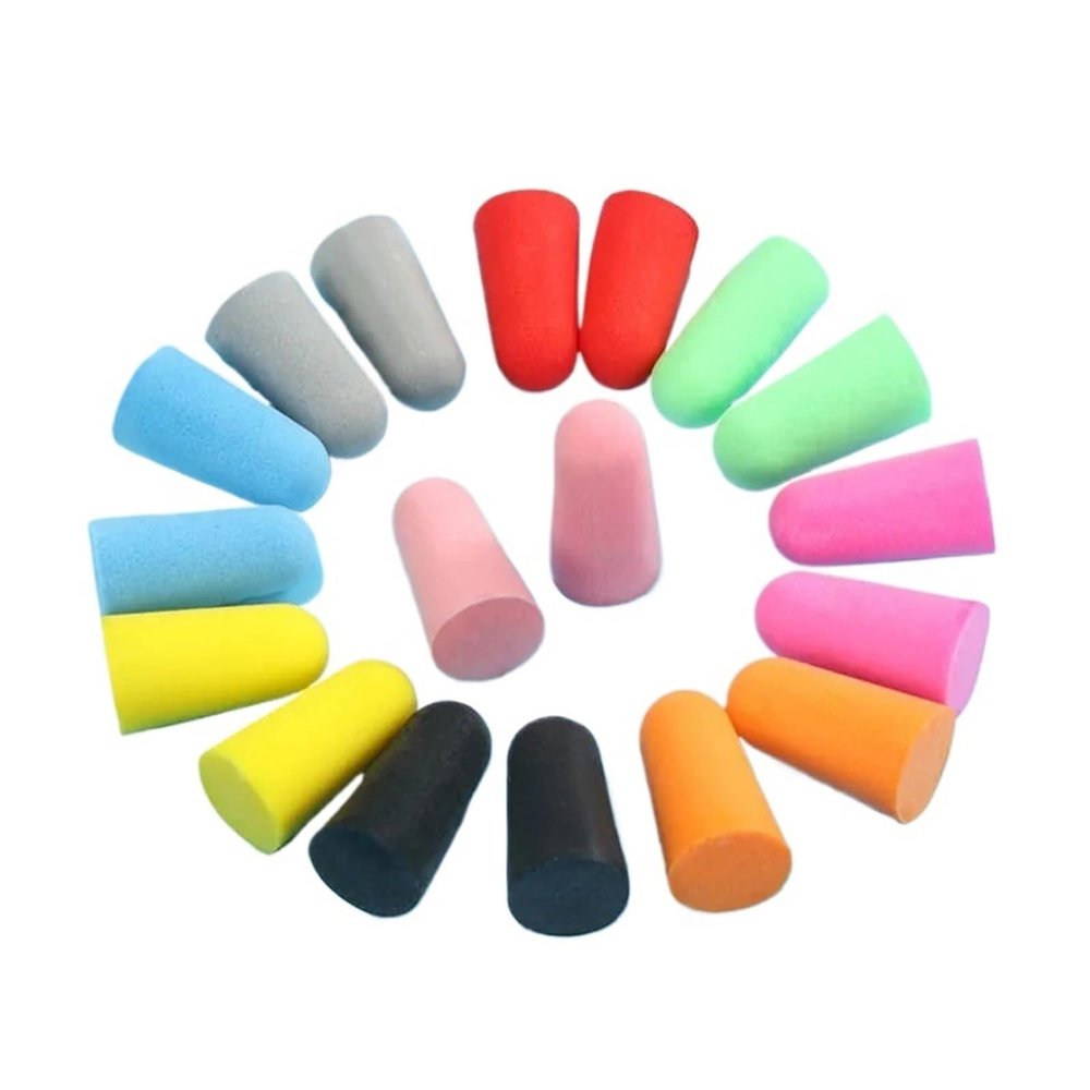 BMXWL 10Pairs Soft Orange Foam Ear Plugs Tapered Travel Sleep Noise Prevention Earplugs Noise Reduction for Travel Sleeping(Green)