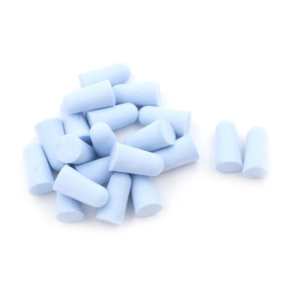 BMXWL 20PCS/10Pairs Travel Sleep Noise Prevention Earplugs Noise Reduction Travel Sleeping Soft Tapered Foam Ear Plugs(Blue-20pcs)