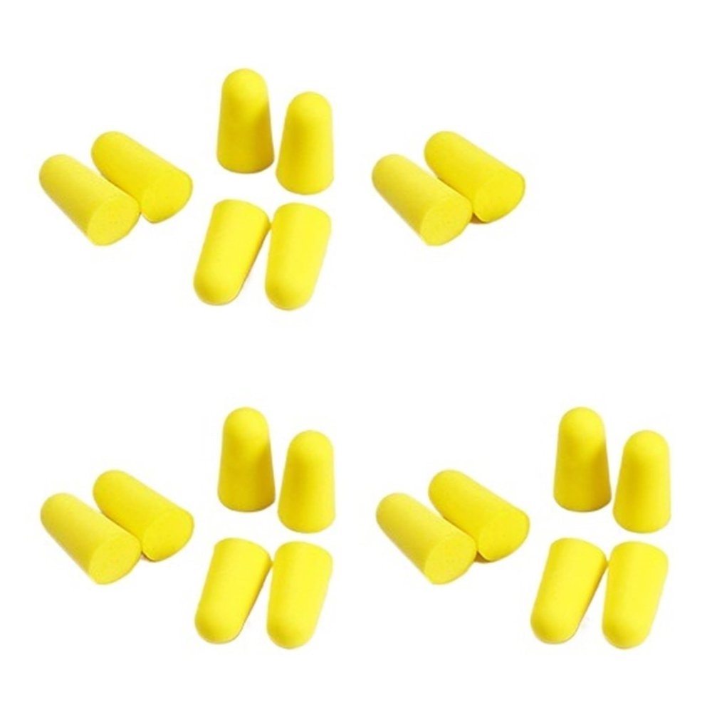 BMXWL 20PCS/10 Pairs Comfort Earplug Noise Reduction Foam Soft Ear Plugs Noise Reduction Tapered Earplugs Protective for Sleep Travel(10Pairs Yellow)
