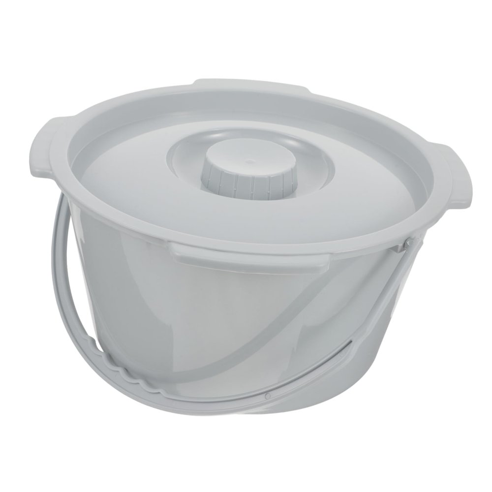 Plastic Chamber Pot with Handle, Portable Bedside Toilet for Elderly