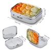 Daily Portable Medicine Box, Rectangle Cute Fruit Slices Pattern Printed Pill Box Case Jewelry Box Applicable for Capsule Candies Tablet Pill Jewelry Earplugs view 2