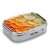 Daily Portable Medicine Box, Rectangle Cute Fruit Slices Pattern Printed Pill Box Case Jewelry Box Applicable for Capsule Candies Tablet Pill Jewelry Earplugs view 3