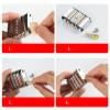 Metal Butane Lighter, Windproof red Flame Lighter, Adjustable Flame Lighter, Suitable for Outdoor, Camping and Other Scenes.(Gold1) view 4