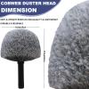 4 Pack Cobweb Duster Head Brush - High Efficiency Twist-On Spider Web Brush for Indoor & Outdoor Cleaning, Compatible with Standard Threaded Poles view 2