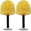 Tockrop 2 Pack Twist-On Cobweb Duster Head Brush - Efficient Indoor & Outdoor Spider Web Cleaning Solution - Fits Standard Acme Threaded Poles - Duster Brush Head Only - Yellow view 1
