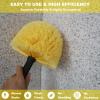 Tockrop 2 Pack Twist-On Cobweb Duster Head Brush - Efficient Indoor & Outdoor Spider Web Cleaning Solution - Fits Standard Acme Threaded Poles - Duster Brush Head Only - Yellow view 4