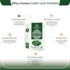 100% Natural Curry Leaves (Kadi Patta) Powder (Sun Dried & Stemless) 200g For Strong And Shiny Hair view 2