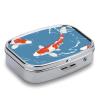 Daily Portable Medicine Box, Rectangle Cute Swim in Water Printed Pill Box Case Jewelry Box Applicable for Capsule Candies Tablet Pill Jewelry Earplugs view 3