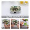 Daily Portable Medicine Box, Rectangle Cute On Wooden Ladder Printed Pill Box Case Jewelry Box Applicable for Capsule Candies Tablet Pill Jewelry Earplugs view 4