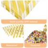 uxcell 100Pcs 11"x5" Treat Bags with 100 Golden Ribbons Rectangle Gift Bags 4 Patterns OPP Material for Small Gift Party Favors, Cookie, Candy, Popcorn, Golden view 3